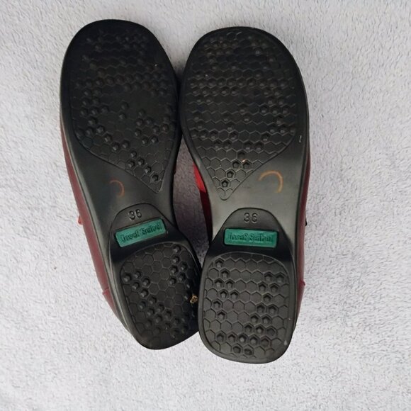 Josef Seibel Red Maroon Burgundy Suede Leather Loafers Womens Sz EU 36 - Picture 3 of 4